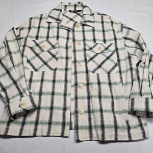 Zara Plaid Button Up Shacket Shirt Size Small
